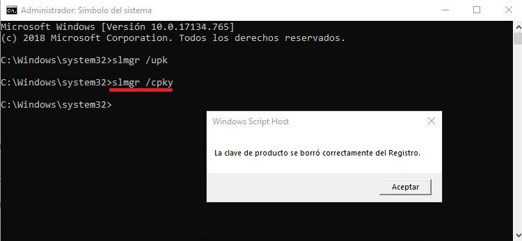 activar windows 10 del nuevo ordenador con la clave de producto del antiguo