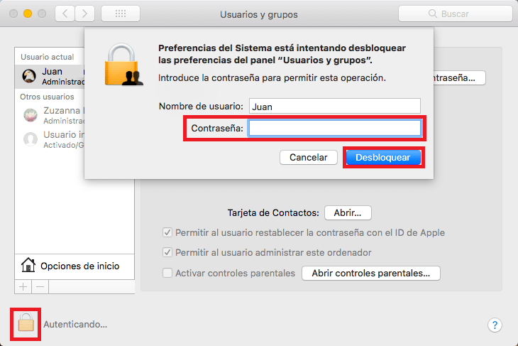 activar la cuenta de invitado de Mac OS