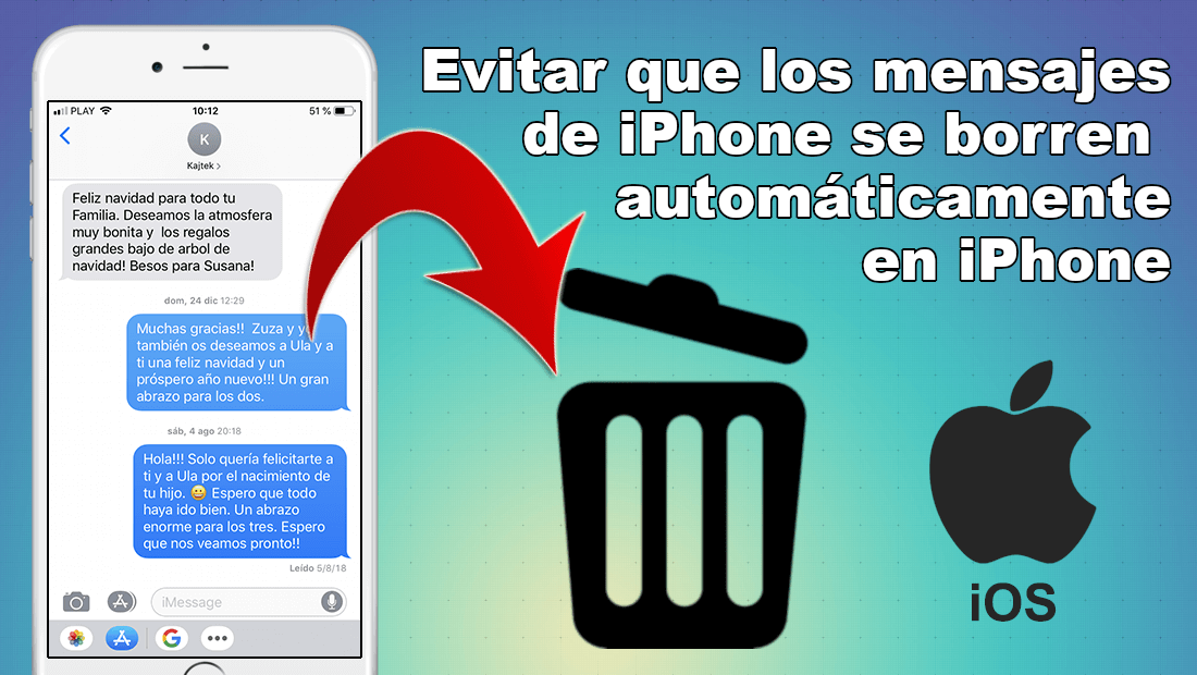 impedir que los mensajes de iPhone se borren automaticamente