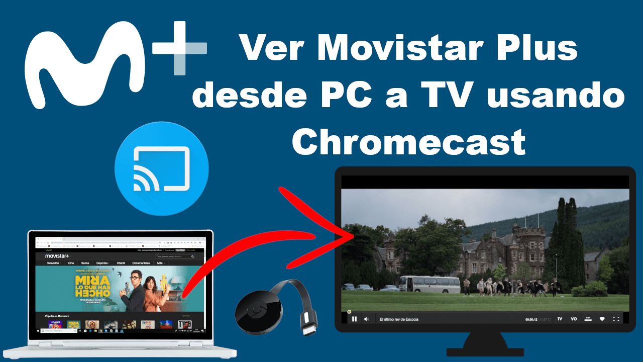 como visualizar movistar plus en TV con Chromecast