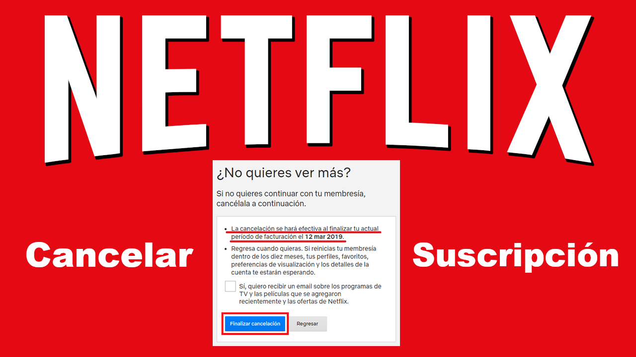 cancelar el pago automatico de netflix