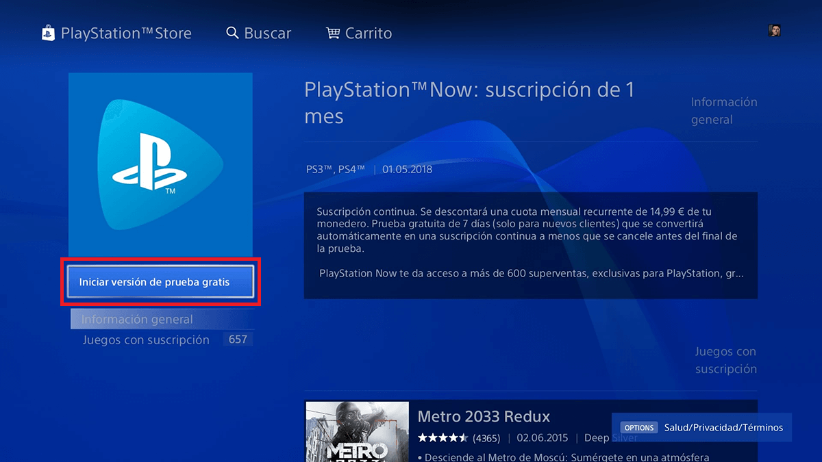 Playstation now gratis durante 7 dias