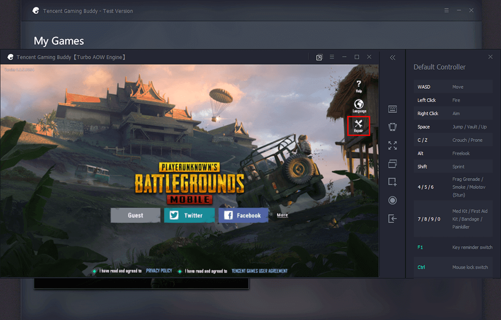 el videojuego pubg se congela en la pantalla del emulador para pc