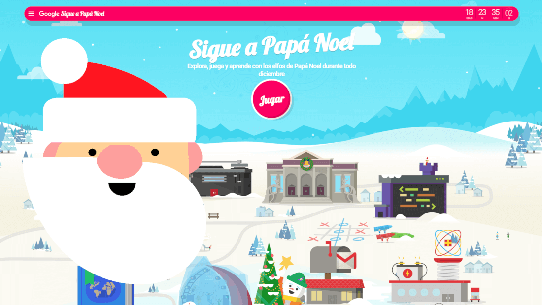 la villa de papa noel de google esta ya disponible