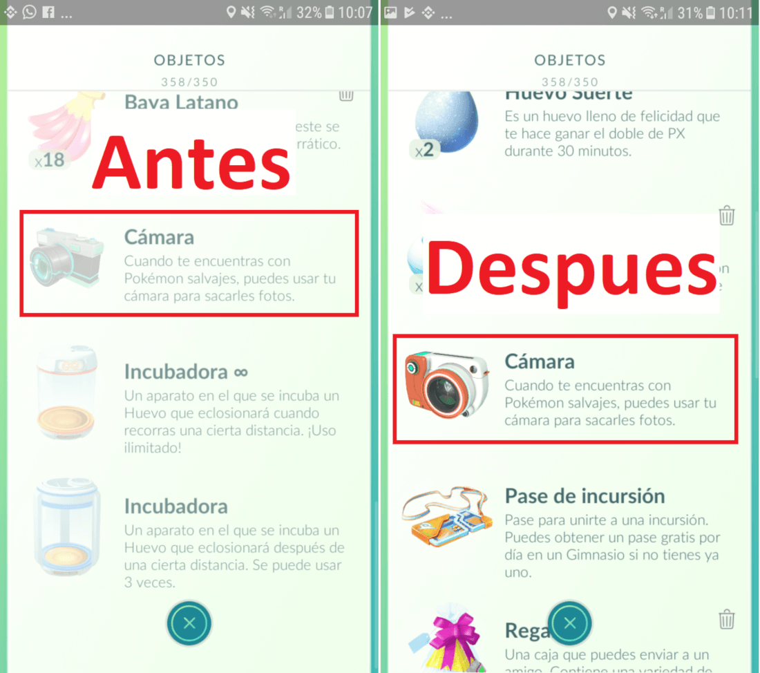 GO shapshot de Pokemon Go en iOS y android