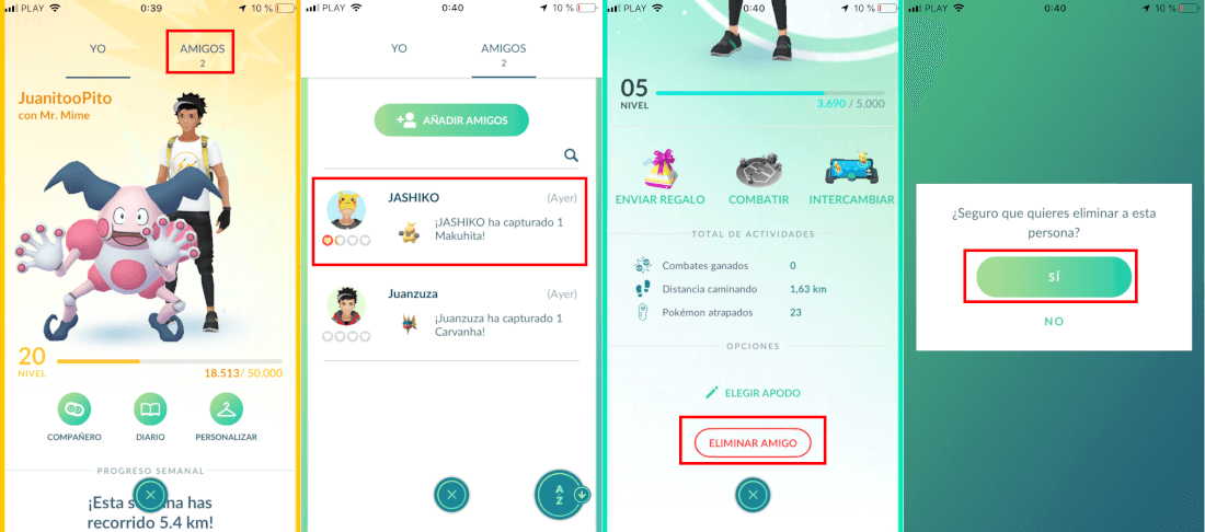 Como hacer amigos en Pokemon Go