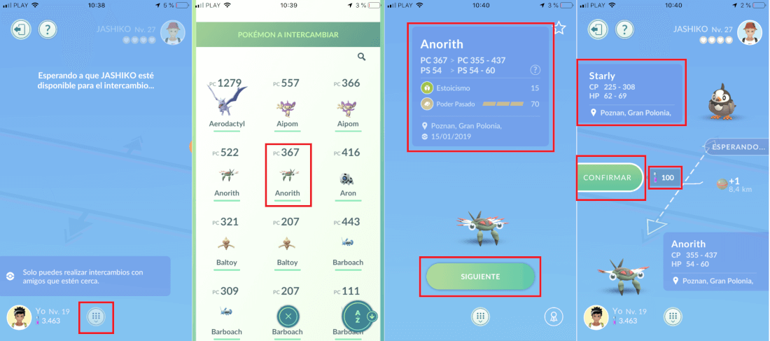 ya puede intercambiar pokemon con otros jugadores de pokemon go
