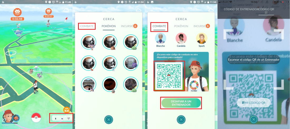 combatir con otros entrenadores de Pokemon Go de manera directa