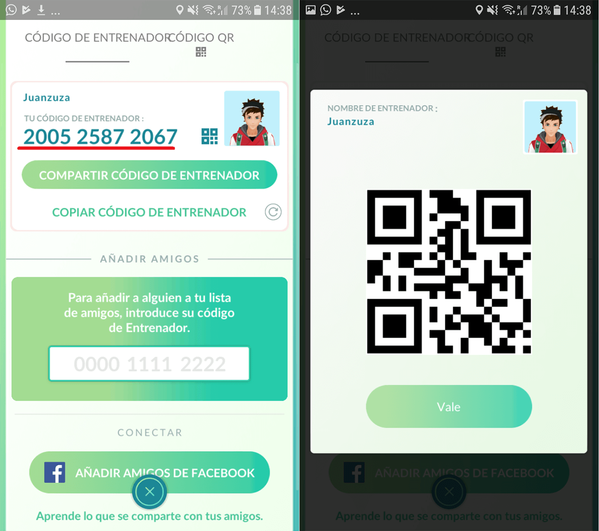 codigo de entrenadores de Pokemon Go comparte tu codigo