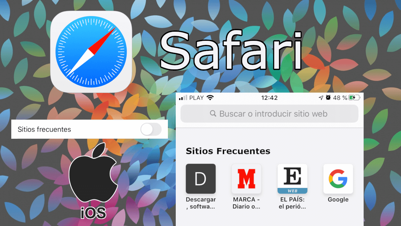 safari desactivar la sección de Sitios frecuentes en iPhone o iPad