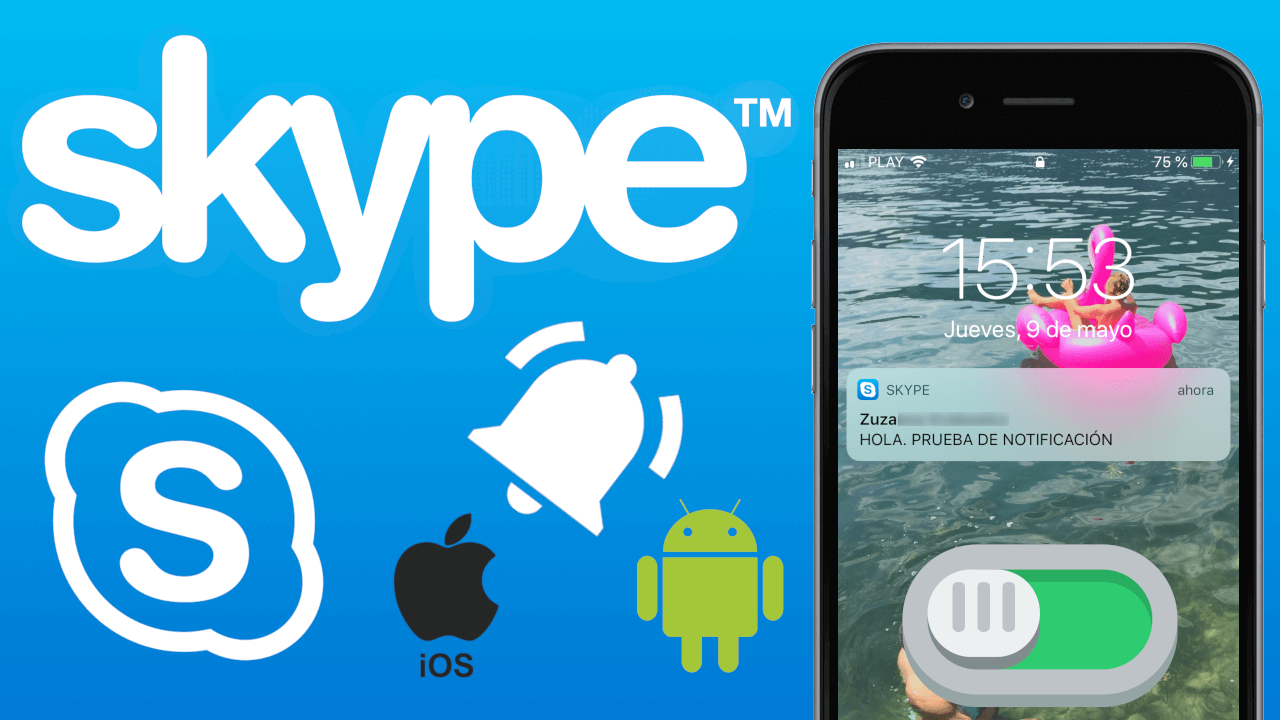 skype no me muestra las notificaciones en iPhone o Android