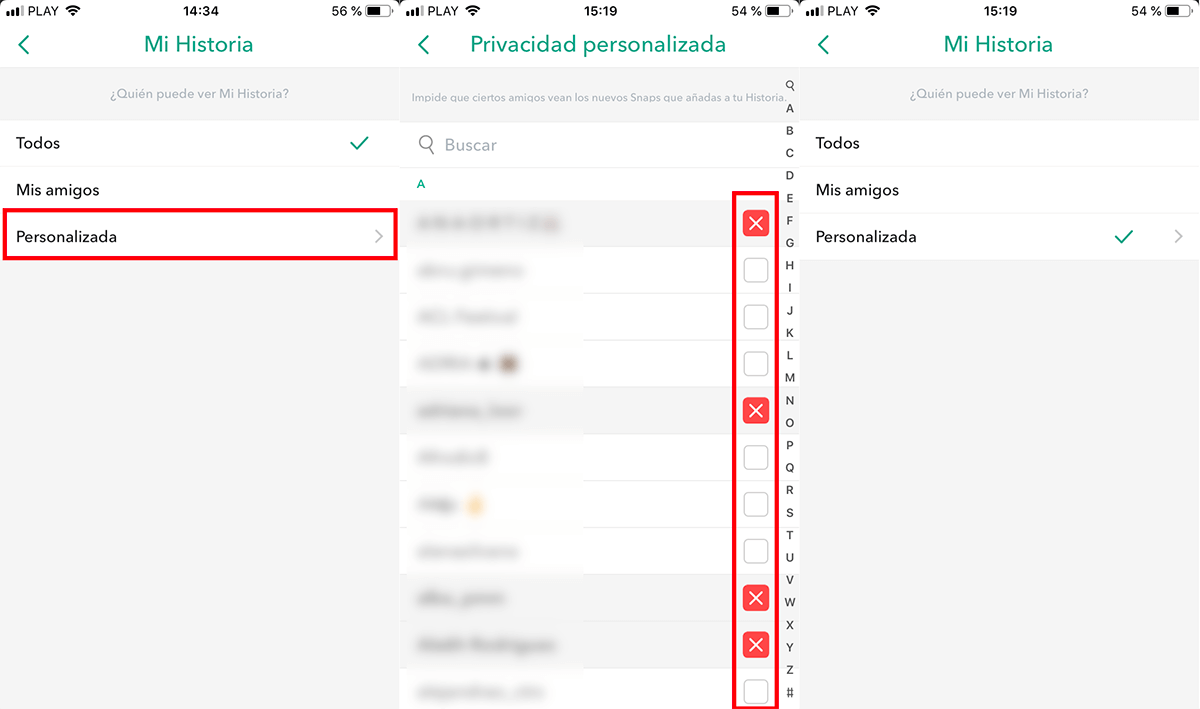 como personalizar quien puede ver tus historias de snapchat