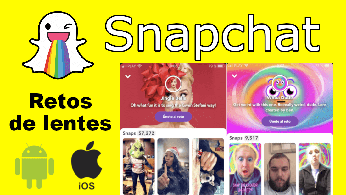 como usar los retos de filtros de Snapchat en Android e iOS