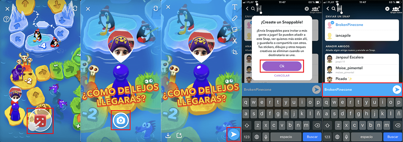 como jugar con amigos a videojuegos en snapchat