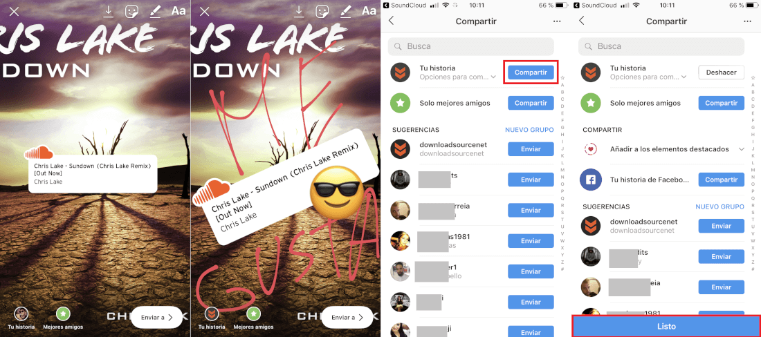 Como compartir musica de SoundCloud en tus historias de Instagram