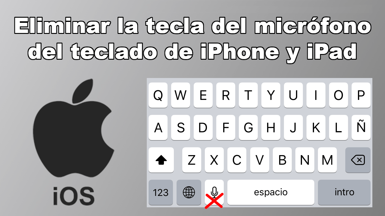 como eliminar la tecla de microfono en el teclado del iPhone con iOS