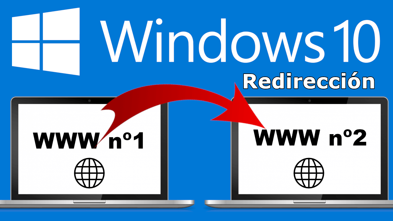 como redirigir un dominio a otro en windows 10