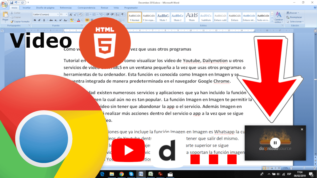 como ver videos minimizados al mismo tiempo que hacer otras tareas en tu ordenador