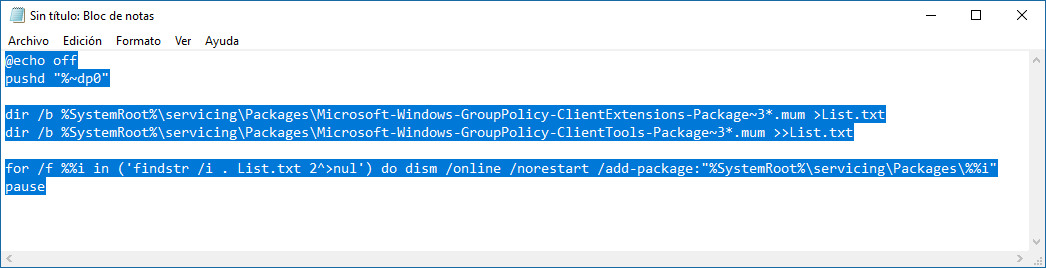 acceder al editor de directiva de grupo en Windows 10 home