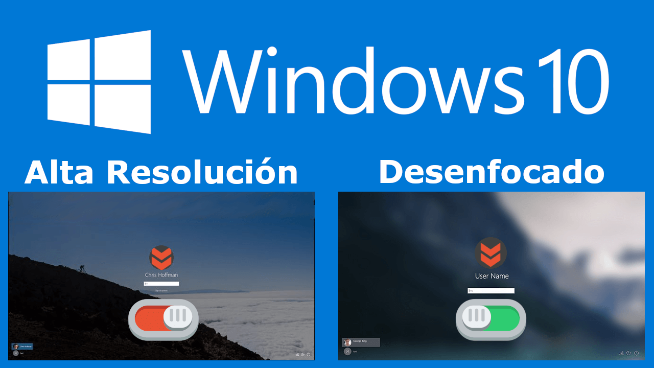 como desactivar la pantalla de inicio de sesión borroso de windows 10