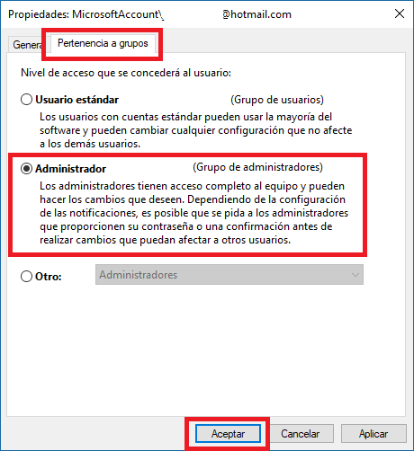Windows 10 no muestra la función ejecutar como administrador 