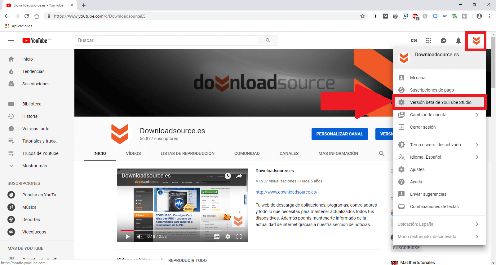 añadir los enlaces en la descripcion de manera automatica en videos de Youtube