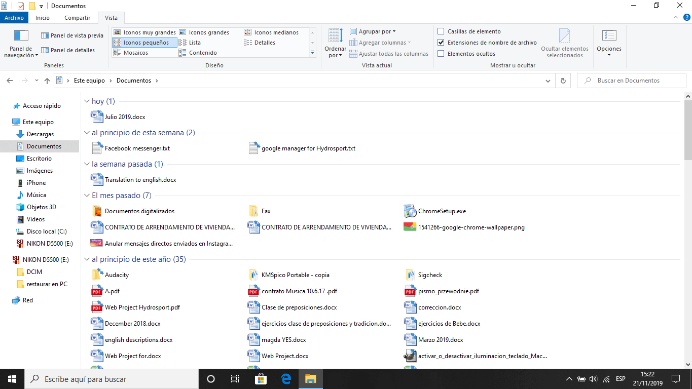 agrupar elementos dentro del explorador de archivos de Windows 10