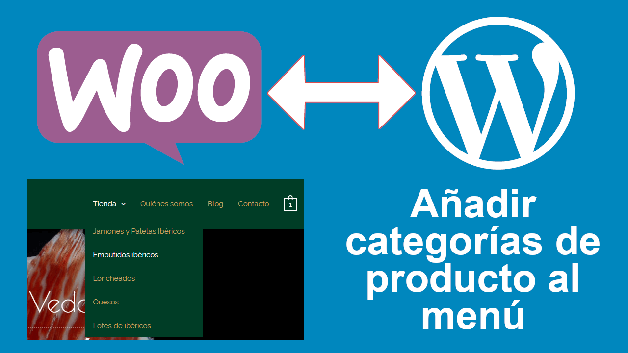 como añadir categorias de productos al menú de Wordpress