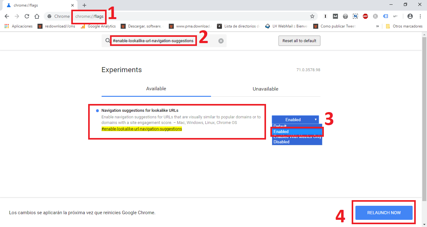 activar la función URL similares en chrome para proteger tu seguridad evitando ataques de phishing