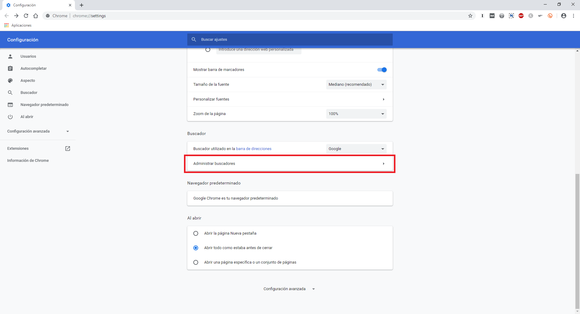 utiliza atajos de teclados en chrome para acceder a sitios Webs especificos