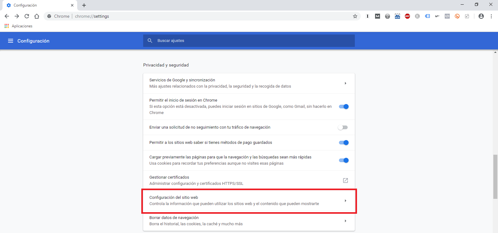 Google Chrome desactiva el contenido Flash. 