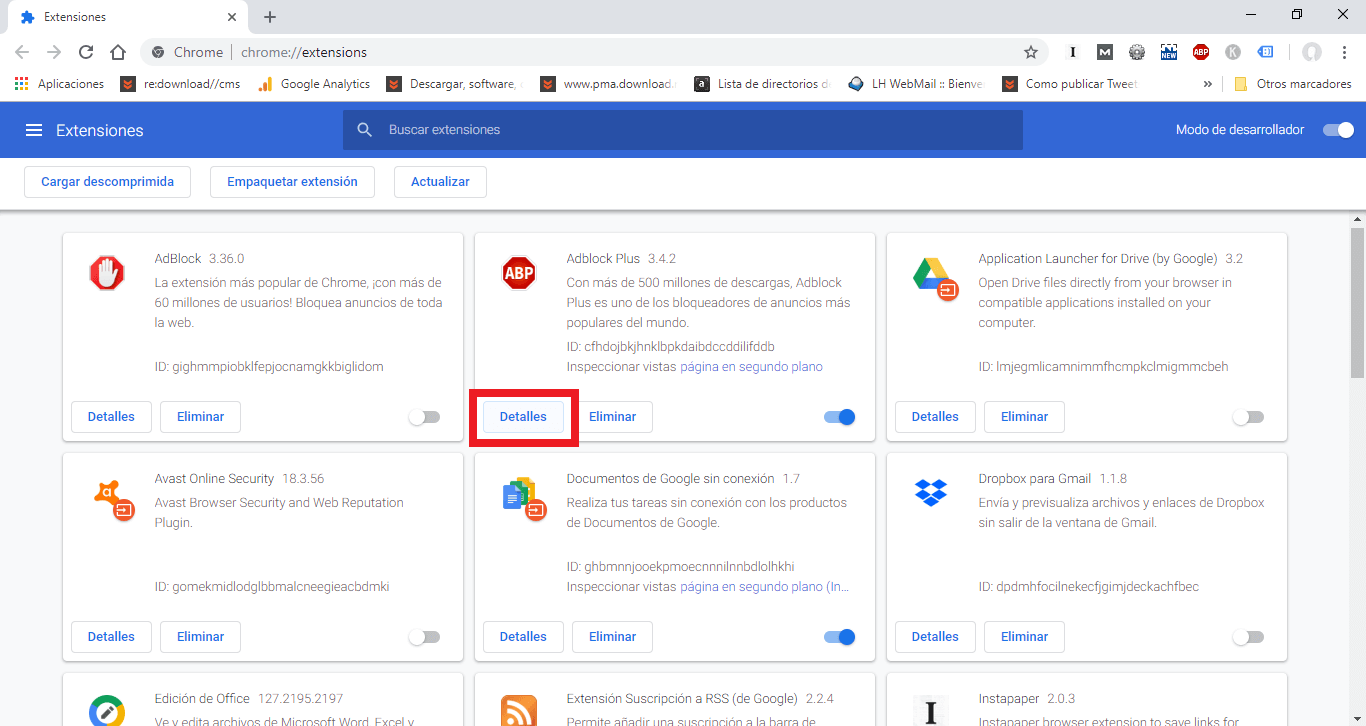 chrome permite la activación y uso de extensiones en el modo incognito