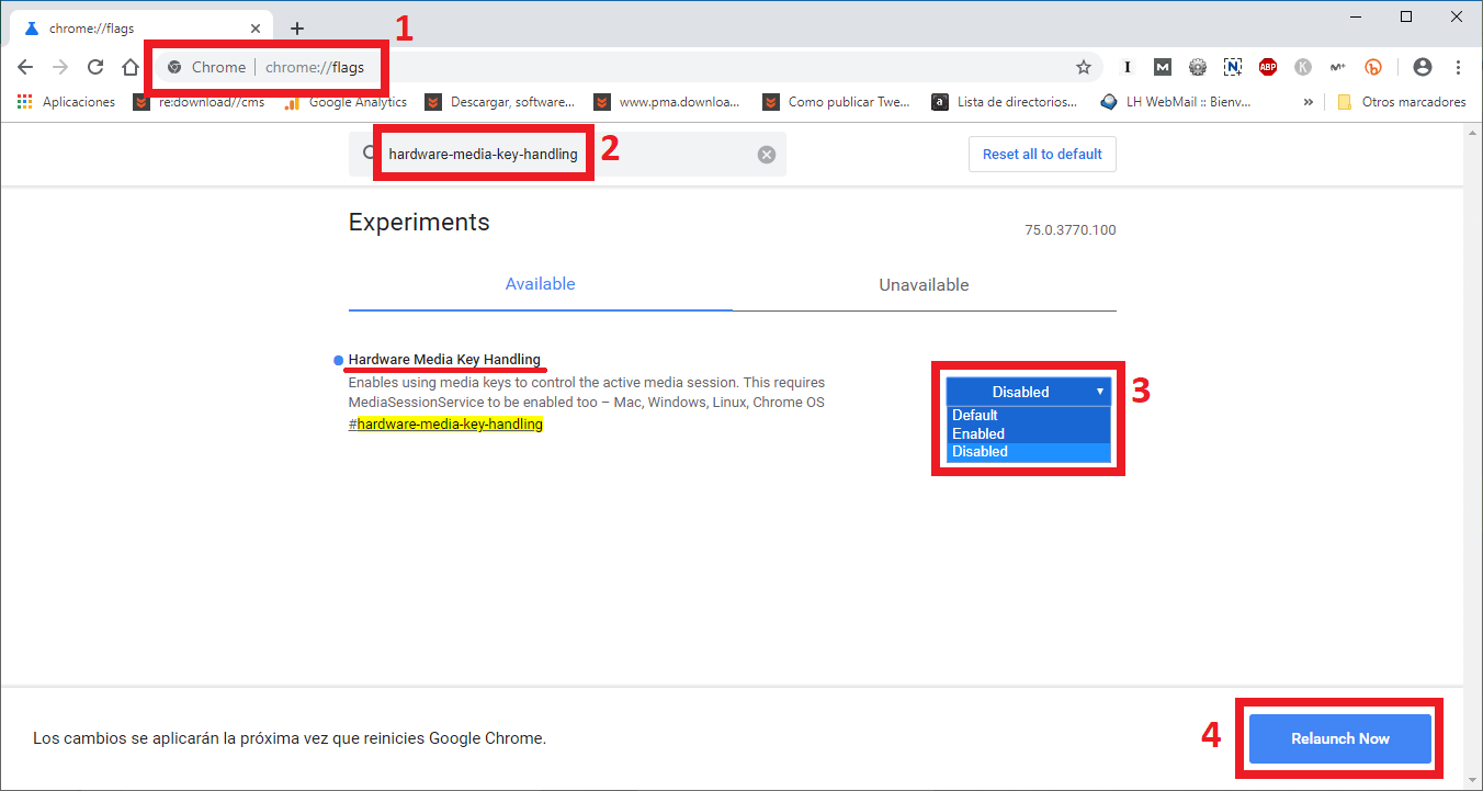 usa el teclado de tu ordenador para controlar la reproducción multimedia del navegador google chrome.