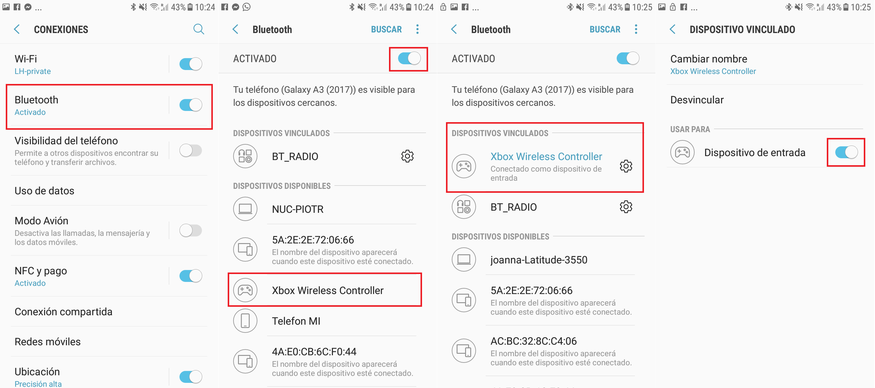 como vincular tu mando Xbox con tu telefono Android