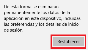 como restablecer la configuración de windows 10