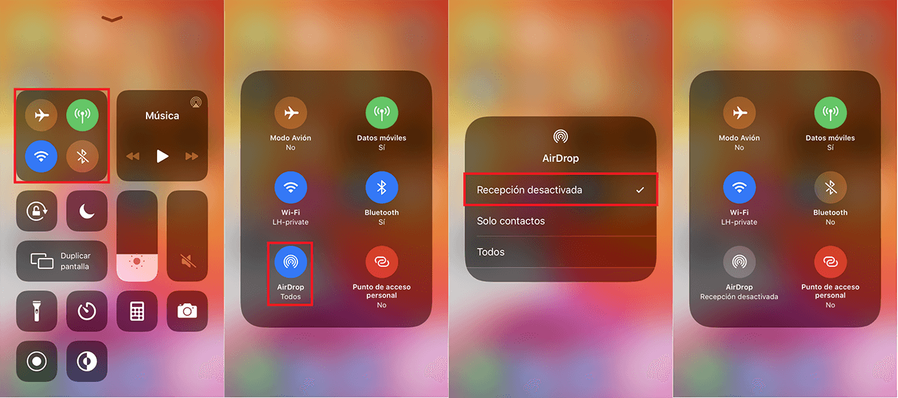 como borrar contactos sugeridos en el menu compartir de iPhone