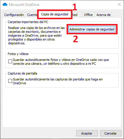 hacer copias de seguridad automaticas de archivos de Windows 10