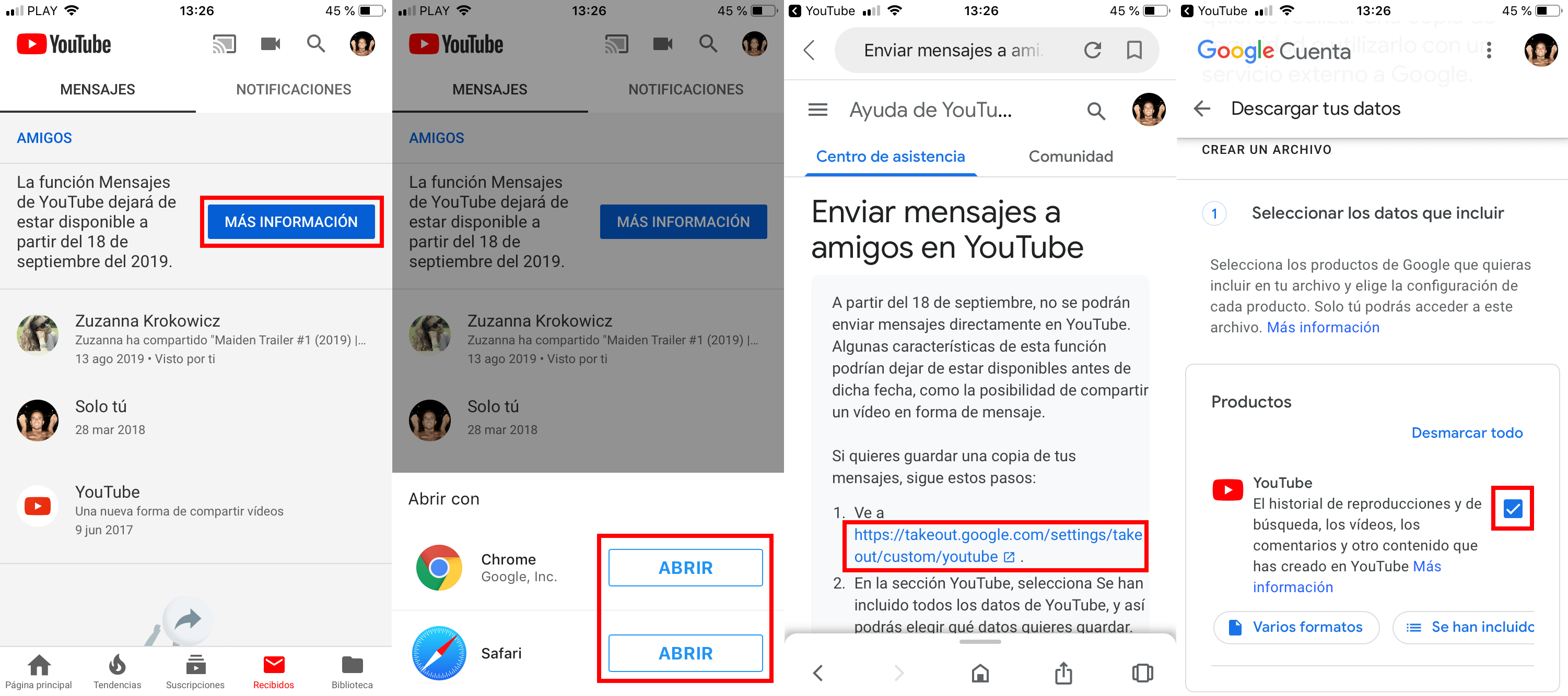 crear y descargar una copia de seguridad de tu chat de Youtube