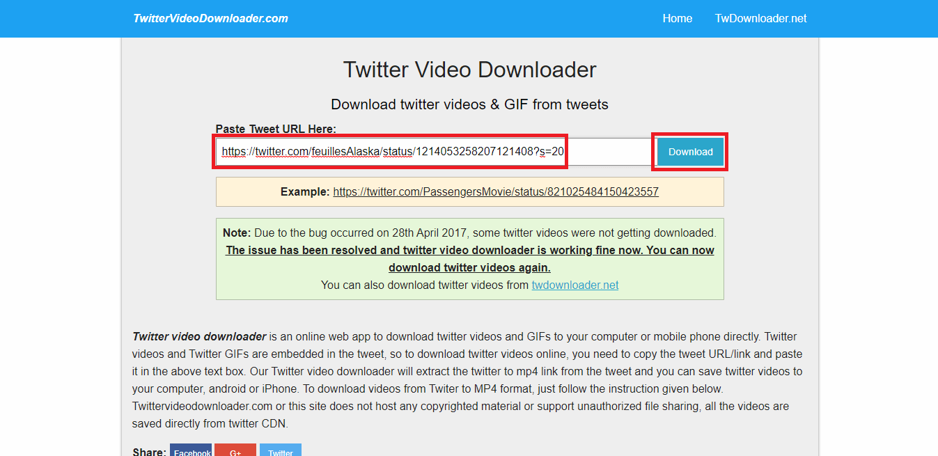 descargar videos de twitter a tu dispositivo