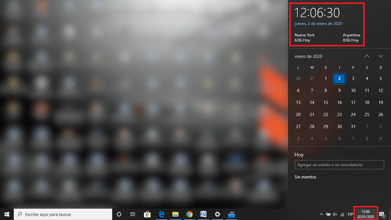 mostrar varias zonas horarias en varios relojes en windows 10