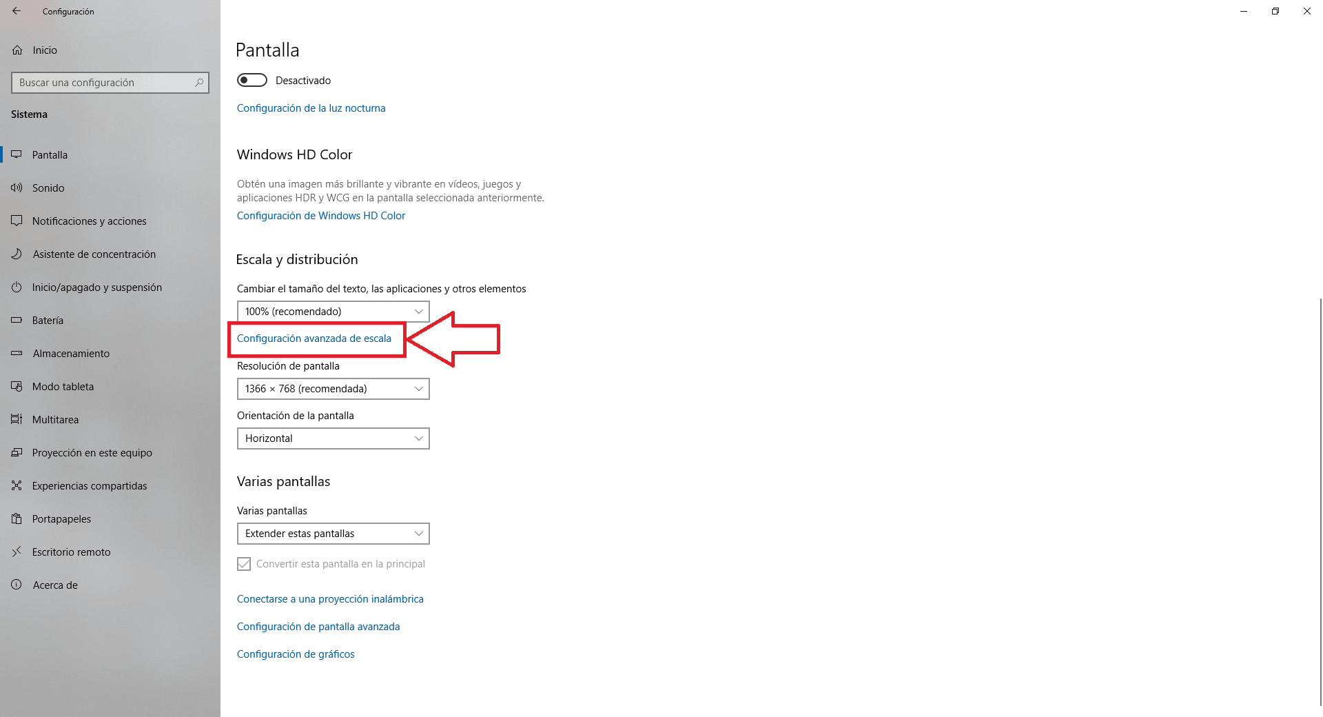 escalar solo una de las pantallas de tu ordenador con windows 10