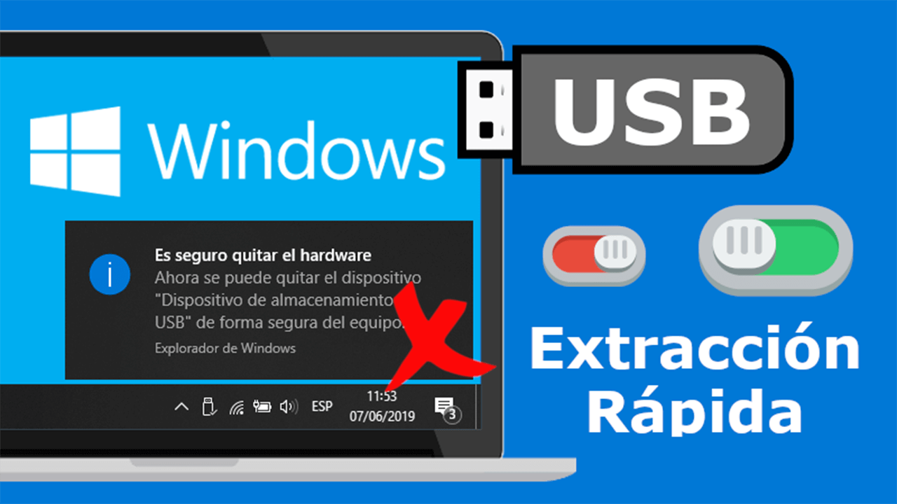 como extraer la memoria usb rápidamente en windows 10