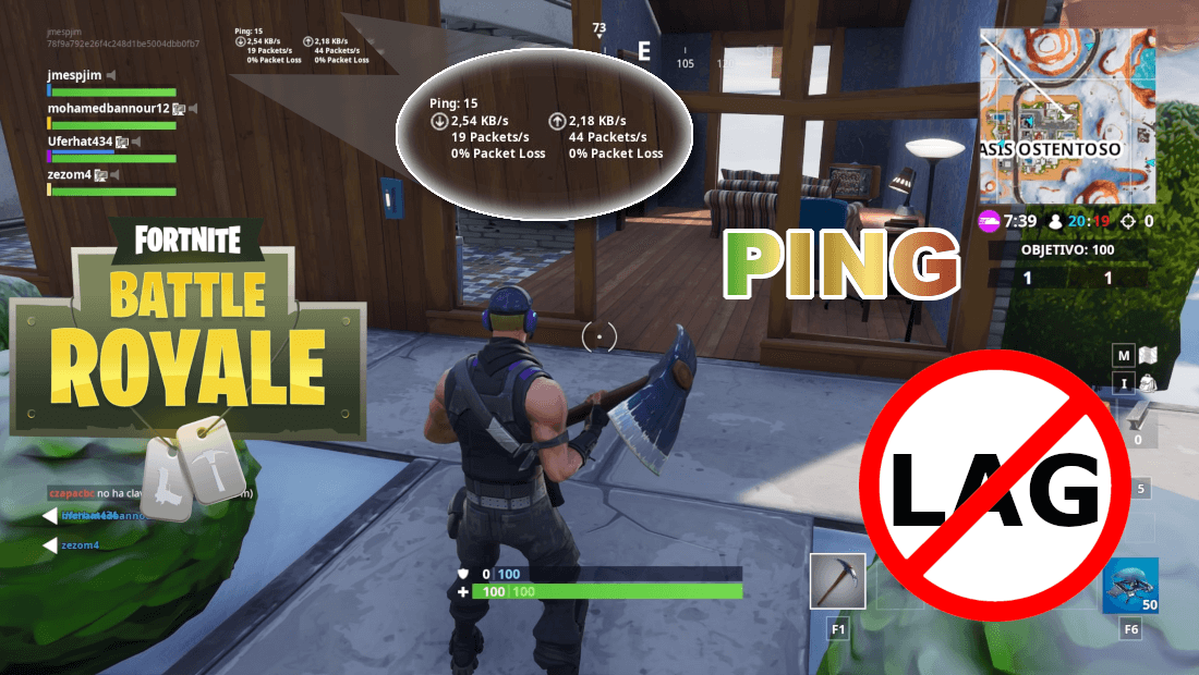 Como activar la visualización del Ping en Fortnite