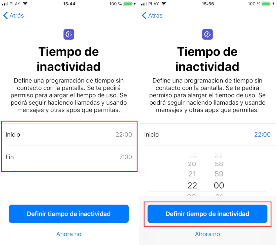 control parental en iPhone con Tiempo de USo