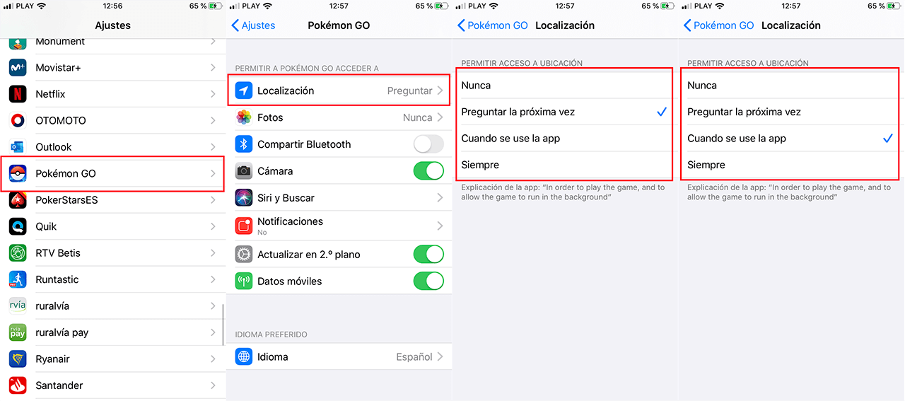 como desactivar las notificaciones de ubicación en iPhone con iOS