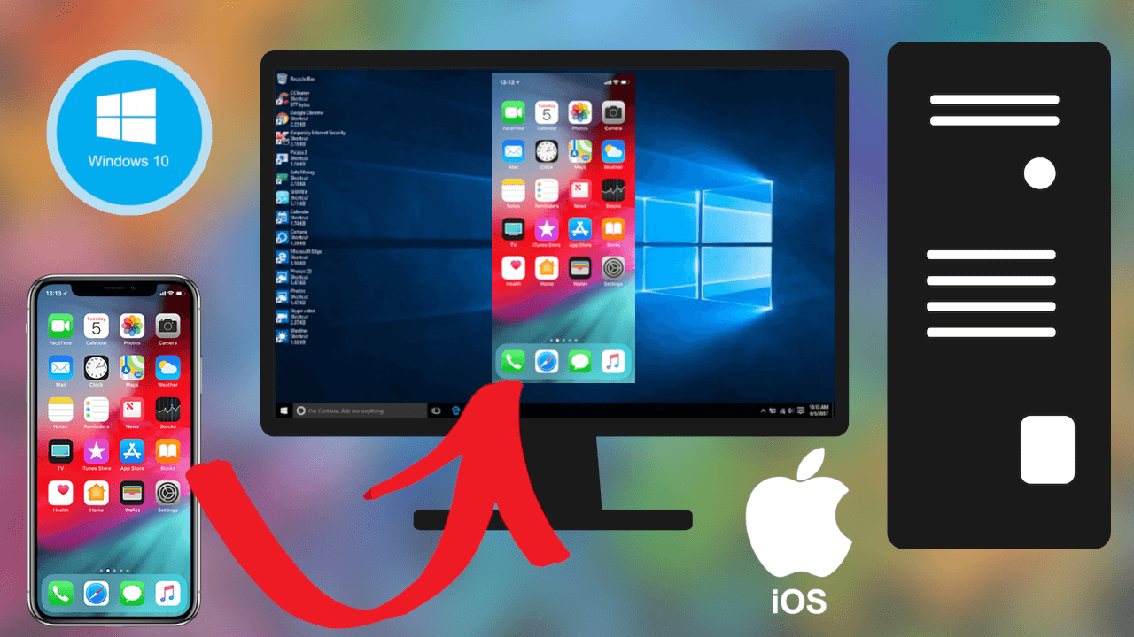 Mostrar y grabar la pantalla de un iPhone en un ordenador con windows 10