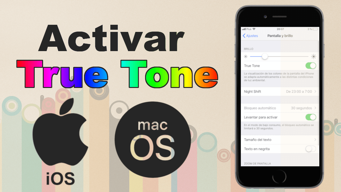 como activar la función true tone en iPhone y macbook