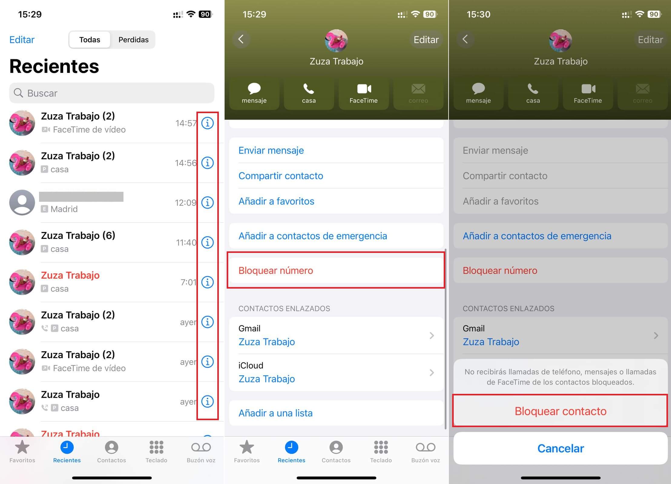 como bloquear la llamada de contactos en iPhone