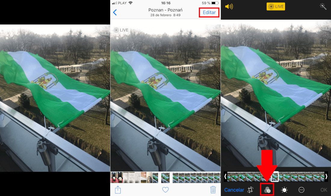 como usar filtros en las fotos de tu iPhone con iOS sin apps externas