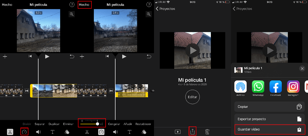 videos de iphone a camara rapida